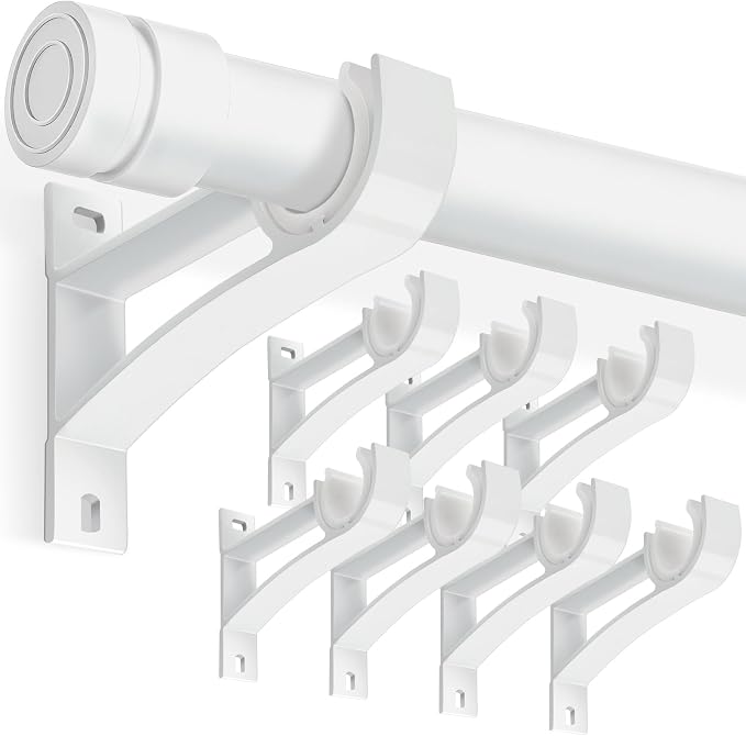 KOLAKO Curtain Rod Bracket, 1 Inch Heavy Duty Curtain Rods Holder Hooks Wall by KOLAKO