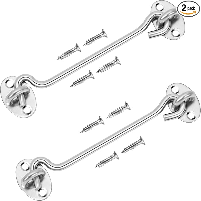 12 Inch Privacy Hook and Eye Latch by Rainspire