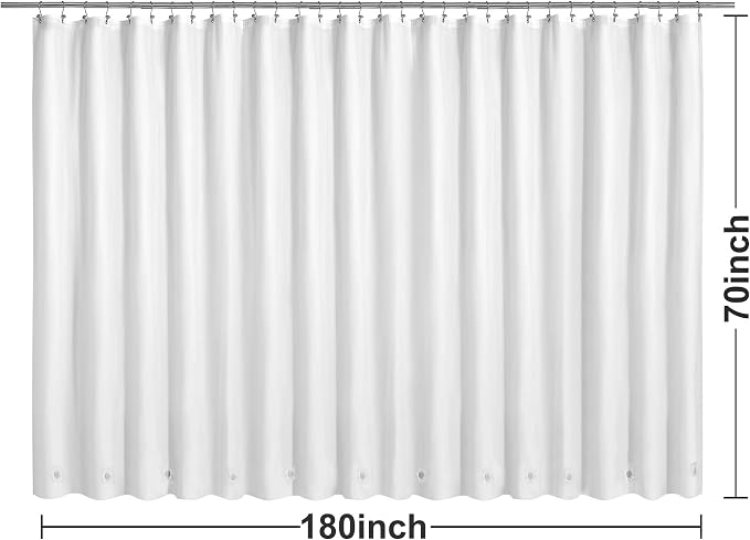 Barossa Design Clawfoot Tub Shower Curtain Liner 180x70 - Image 4