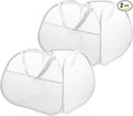 2 Pack Collapsible Laundry Baskets, 90L Large Foldable Laundry Basket, Durable by Bemkoo