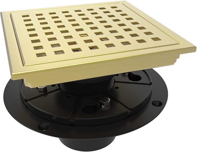 6 Inch Square Shower Floor Drain by WEBANG