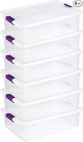 Sterilite 32 Quart ClearView Latch Box, Plastic Storage w/Clear Lid, 6 Pack by Sterilite