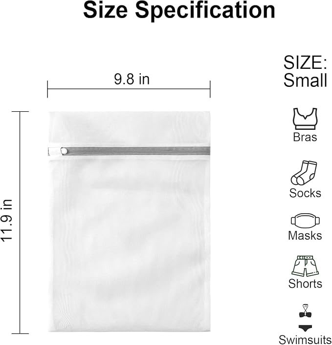3 Pack Small Mesh Laundry Bags by MDSXO- Small Durable Lingerie Delicates Bag - Image 2