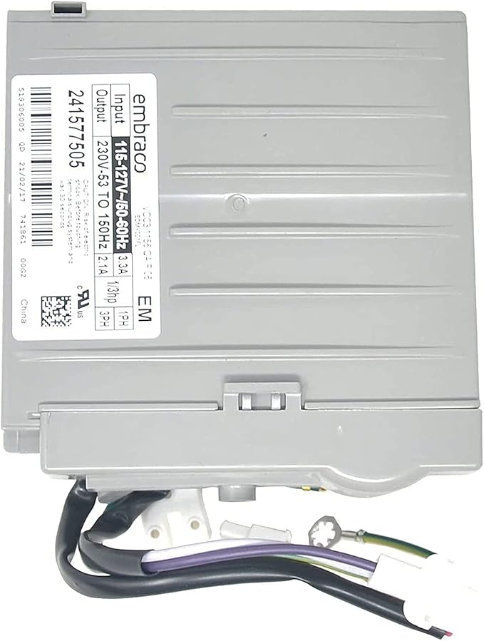 [241577505 Inverter OEM Mania] 241577505 (Item code: 519306005=(519308521)) NEW OEM Produced for Electrolux Frigidaire Whirlpool Refrigerator Inverter Control Board VCC3 1156 QA F 06 Replacement Part