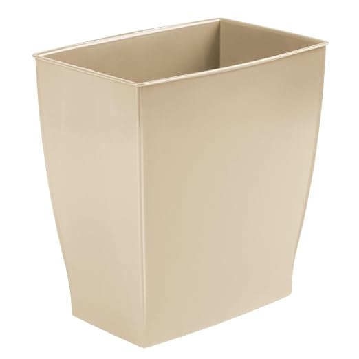 iDesign Small Plastic Bathroom Trash Can, by iDesign
