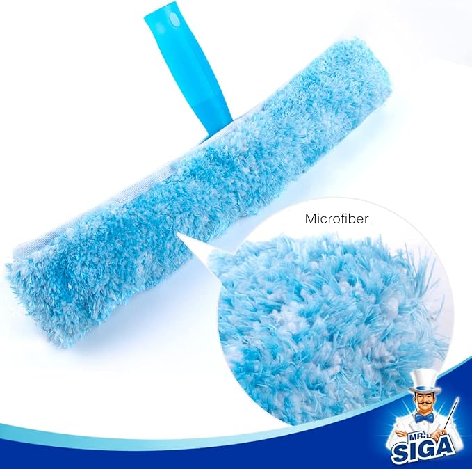 MR.SIGA Professional Window Squeegee & Microfiber Window Scrubber, 14 inch - Image 3
