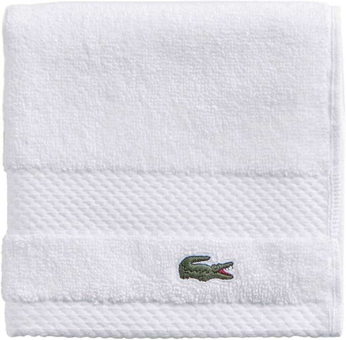 Lacoste Heritage 100% Supima Cotton Wash Cloth 13" x 13", Premium Super Soft by Unknown