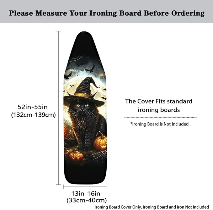 Halloween Ironing Board Cover Cat Pumpkin Ironing Board Cover and Pad Standard - Image 5