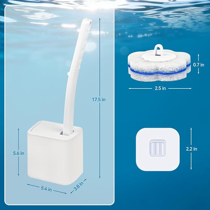Disposable Toilet Brush System & 48 Scrubbing Refills - Image 2
