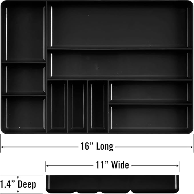 Ernst MFG 10 Compartment Drawer Organizer: Heavy Duty Stackable Tray - Image 8