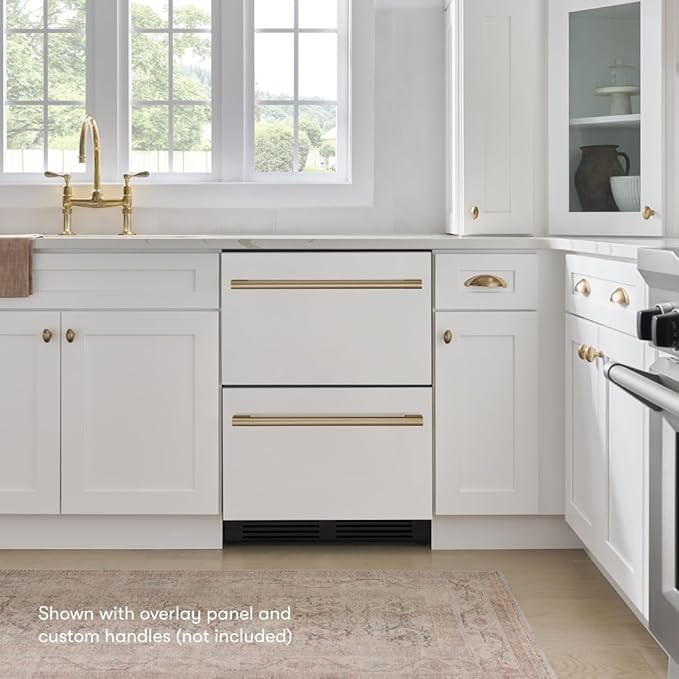 Zephyr 24" Presrv™ Panel Ready Refrigerator Freezer Drawers - Dual Zone Built In Fridge with Modes for Freezer, Fridge and Pantry, LED Lighting, Soft Close (Panels, handles are not included)