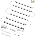 LUMILAND 6 Pcs 12-inch Led Under Cabinet Lighting Plug-in with Hand Wave, Dimmable 6000K Cold White Under Counter Lights Linkable with Memory Function for Kitchen
