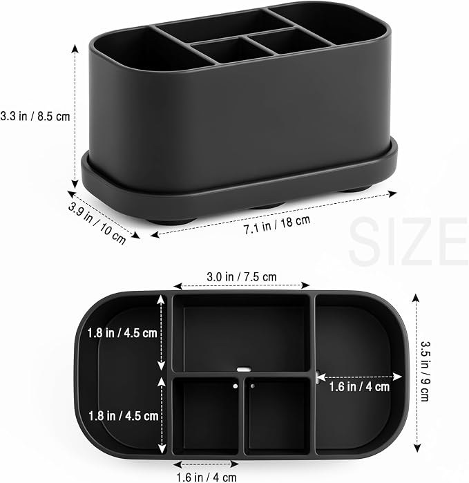 Luxspire Toothbrush Holders for Bathrooms, 5 Slots, Toothbrush Holder - Image 3