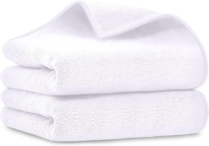 Salon Towels 2 Pack, Super Soft Microfiber Hand Towel | Highly Absorbent by Unimade