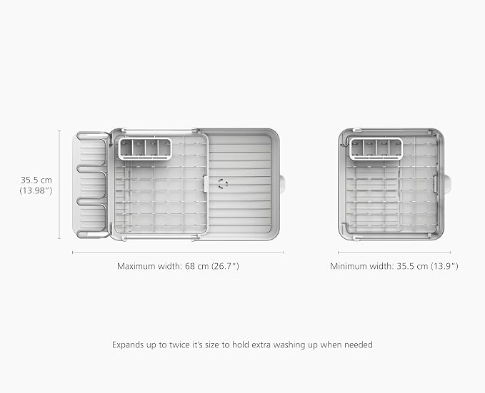Joseph Joseph Extend Steel Plus Extendable Dish Rack Steel, Small to Large Dish - Image 4