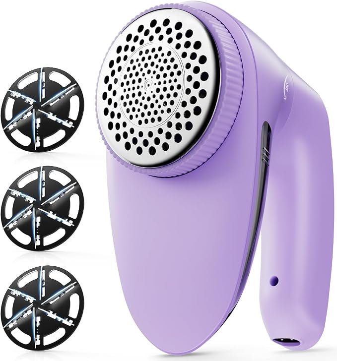 POPCHOSE Fabric Lint Shaver, 6-Leaf Blades & 2 Speed, Rechargeable | Lint by Popularchoicesfromhere