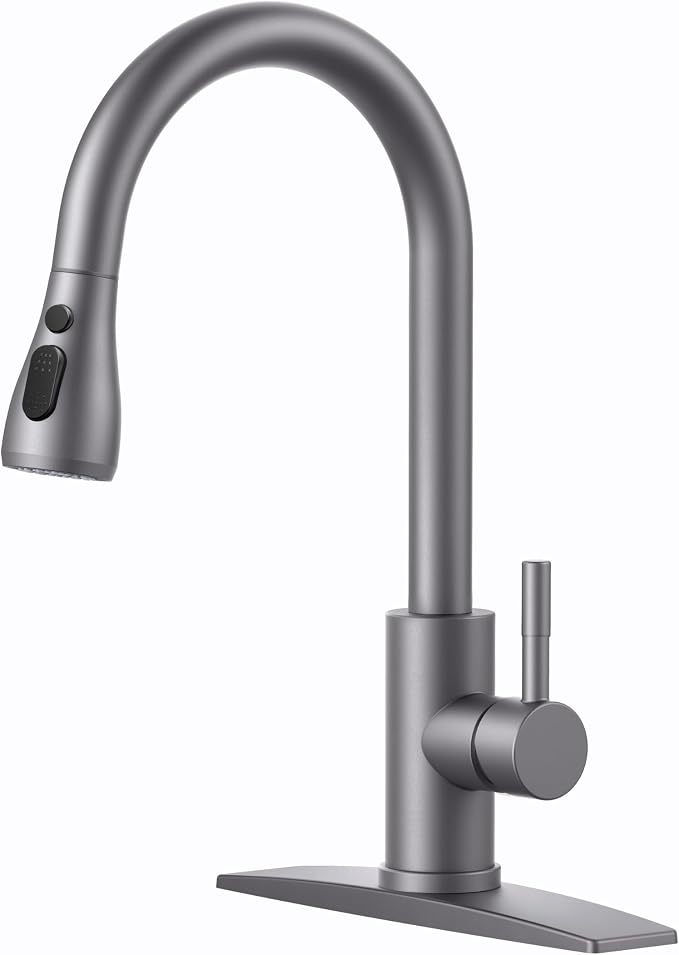 FORIOUS Kitchen Faucets with Pull Down Sprayer, Stainless Steel, Single Handle by FORIOUS