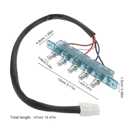 Range Hood Switch Button Replacement,5-Button Mechanical Control Panel, Size Matching Required,Manual Wiring Installation Required, Exact Size Match Needed for Traditional Push Hoods Only for Kitchen