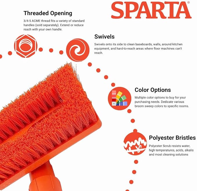 SPARTA 3638831EC24 Polyester Rectangle Scrub Brush, Floor Brush, Cleaning Brush - Image 6
