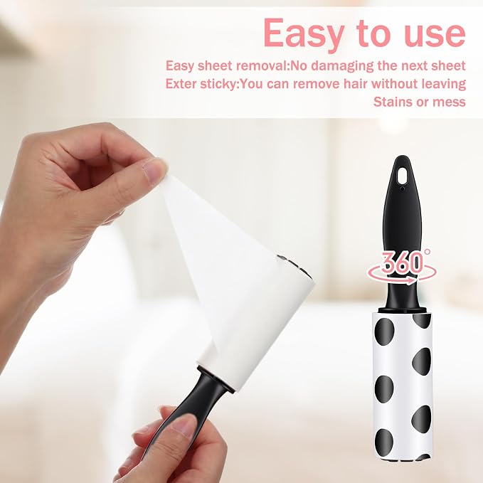 50 Pcs Lint Roller for Clothes, Mini Lint Roller Bulk Travel Size Sticky Hair - Image 4