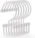 Shower Curtain Hooks, Durable Shower Curtain Rings Rust Proof, Double Glide by Goowin