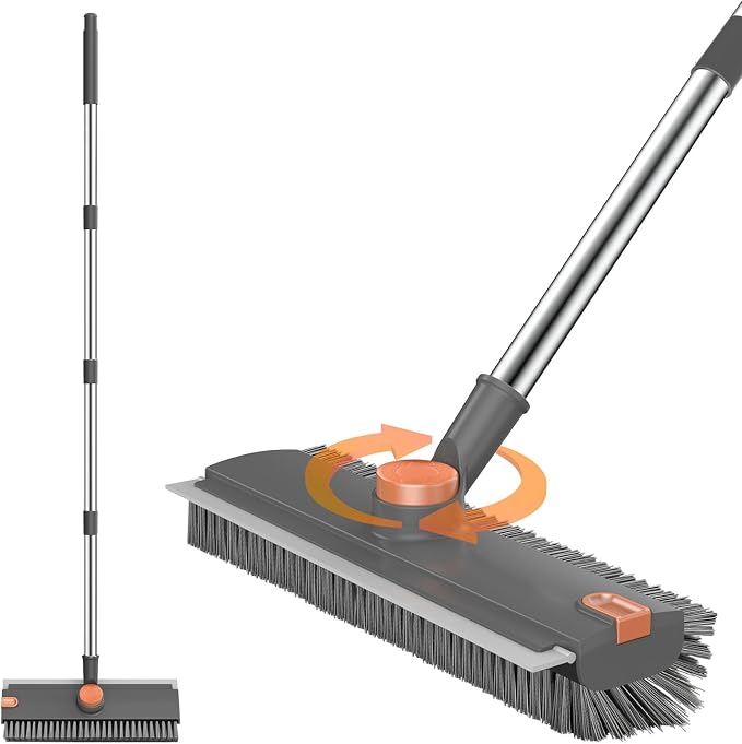 SetSail Floor Scrub Brush with 54in Adjustable Long Handle, Heavy Duty Floor by SetSail