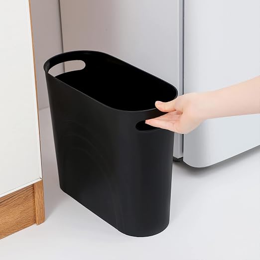 rejomiik Small Trash Can, 3.5 Gallon Slim Garbage Can Plastic Waste Basket - Image 2