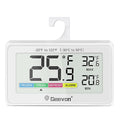 Geevon Digital Refrigerator Thermometer,IP65 Waterproof Fridge and Freeze Thermometer with Magnetic Back Large LCD,Max/Min Record Function for Home,Commercial (White-1Pack)