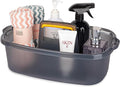 Large Cleaning Supplies Caddy Portable Shower Caddy Basket Clear Grey by JiatuA