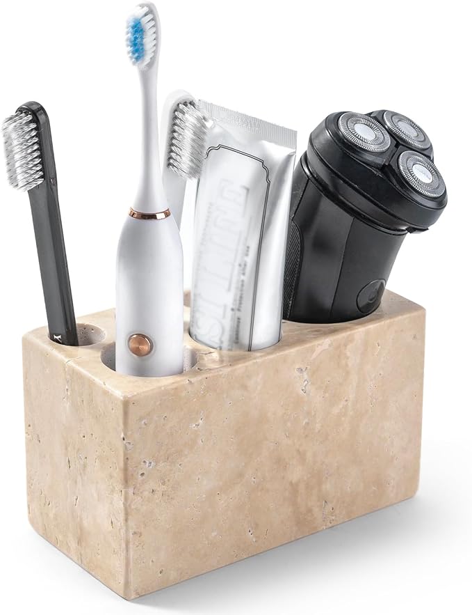BCS Travertine Toothbrush Holder by BCS