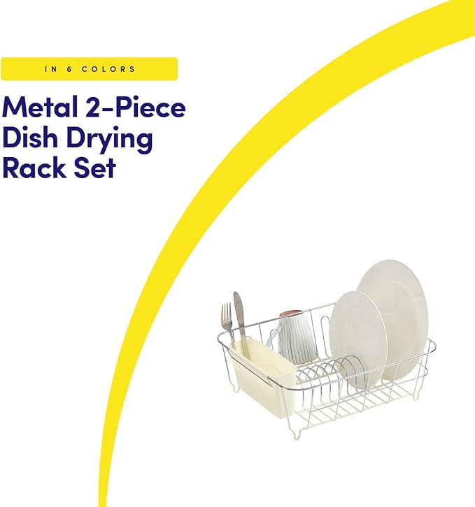 Dish Drying Rack & Cutlery Holder 2 Piece Set - Image 2