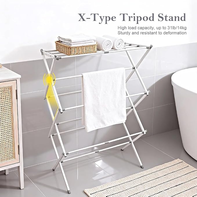 Foldable Clothes Drying Rack 41"x29"x14" - Image 2