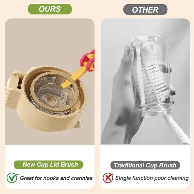 3 in 1 Cup Lid Gap Cleaning Brush Set - Image 3