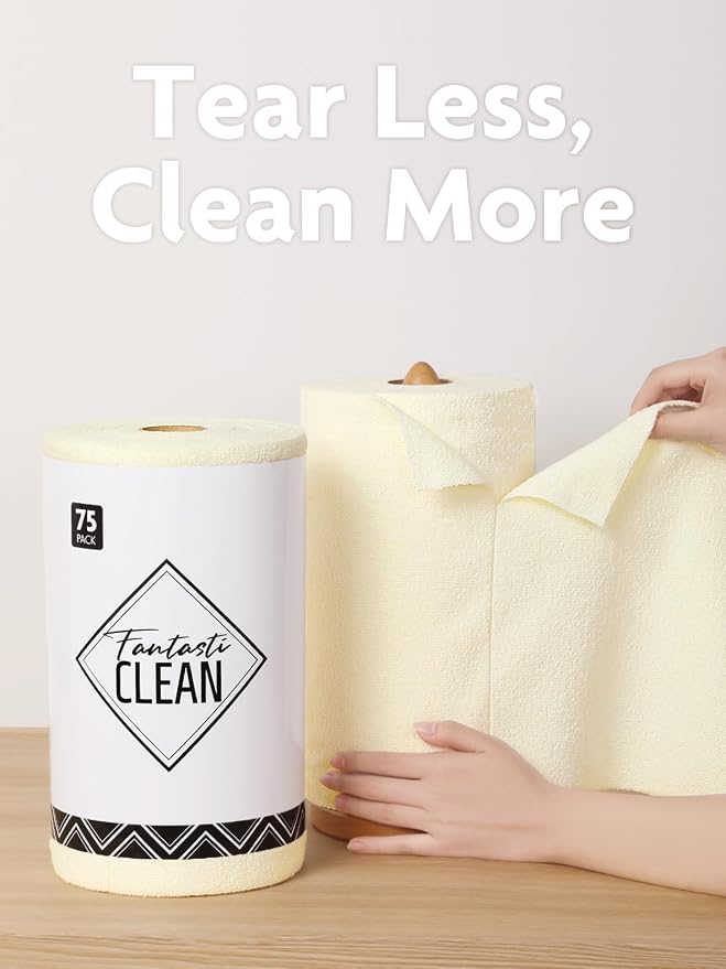 Fantasticlean Microfiber Cleaning Cloth Roll- 75 Sheets, Tear-away Microfiber - Image 2