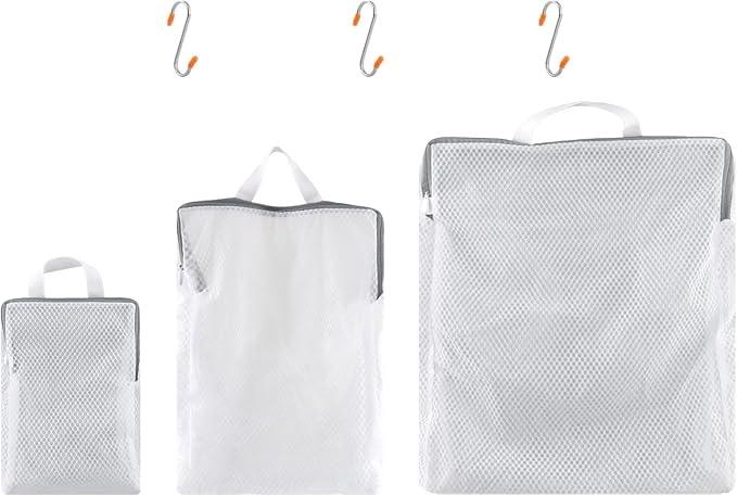 3 Pcs Mesh Hanging Laundry Bags - Image 8