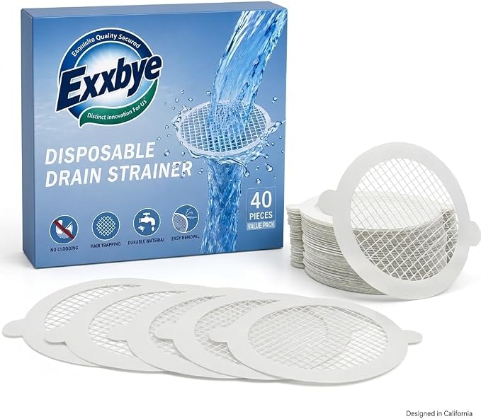 40 Pack Disposable Shower Drain Hair Catcher Stickers - Image 8