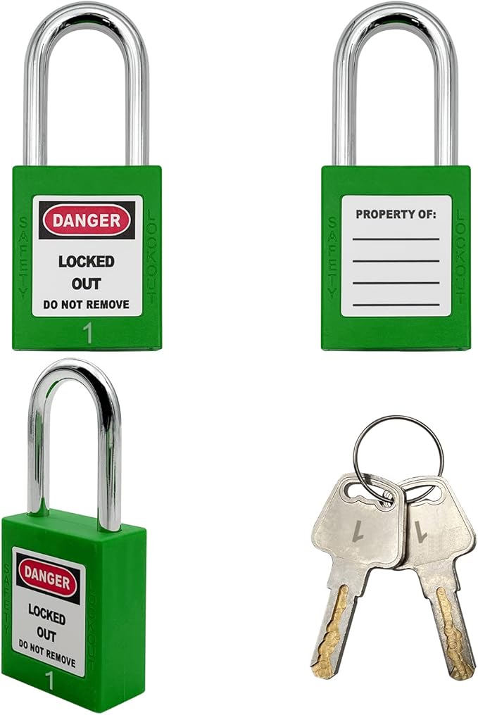 Lockout Tagout Locks, Safety Padlocks, Loto Locks Keyed Differently Lock Out Tag Out Device Plastic with Lockout TagOut Tags Kits