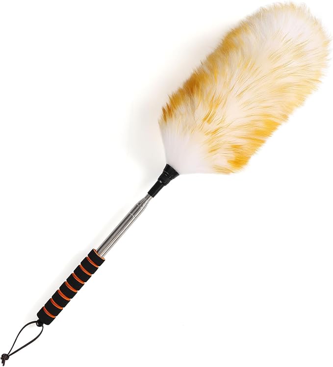 Lambswool Extendable Cleaning Duster 26-64 Inch, Anti-Static Wall Duster Cleaner - Image 2