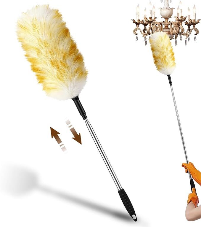 Extendable Wool Duster, 18-48 Inch Long Handle Duster by Unknown