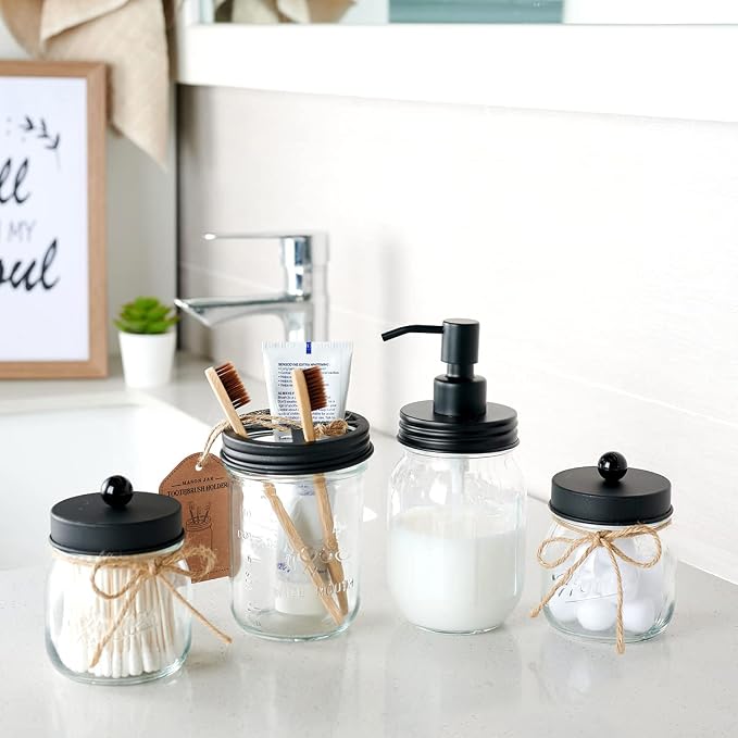 Amolliar Mason Jar Liquid Soap Dispenser, Lotion Dispenser | Rustproof - Image 2