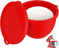Silicone Bowl Liner for 5 Qt Tilt-Head Stand Mixers - Reusable Kitchen Mixing Bowl Insert, Flexible Easy-Release Liners for Baking (Red)