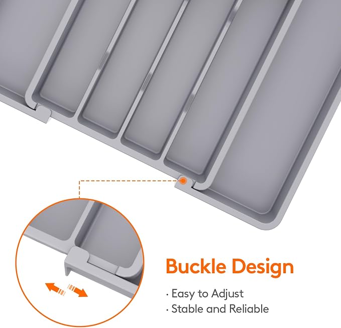 Lifewit Expandable Silverware Drawer Organizer, Kitchen Utensil Tray | BPA-free - Image 5
