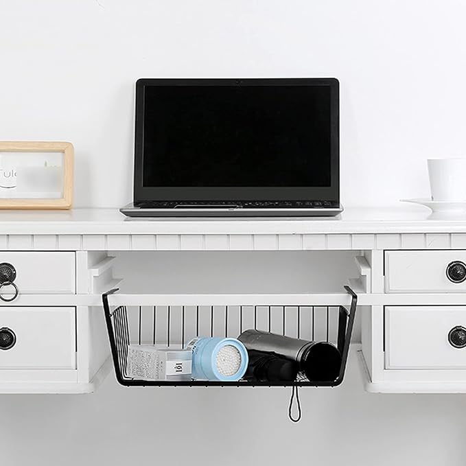 2Pcs Under Shelf Basket Metal Wire Under Cabinet Basket - Image 7
