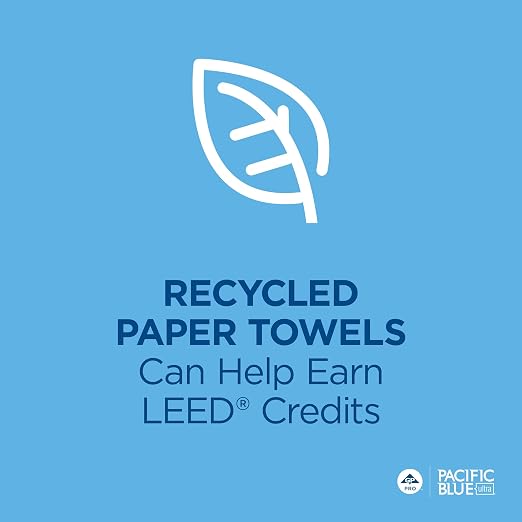 Georgia-Pacific Pacific Blue Ultra 8" High-Capacity Recycled Paper Towel Rolls - Image 10