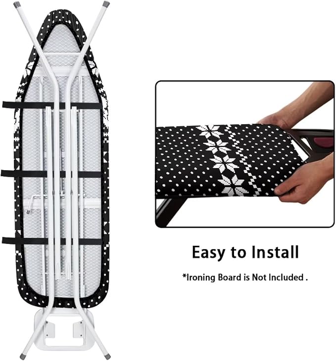 Snowflake Pattern Ironing Board Cover and Pad, Anti-Burning Heat Reflective - Image 5