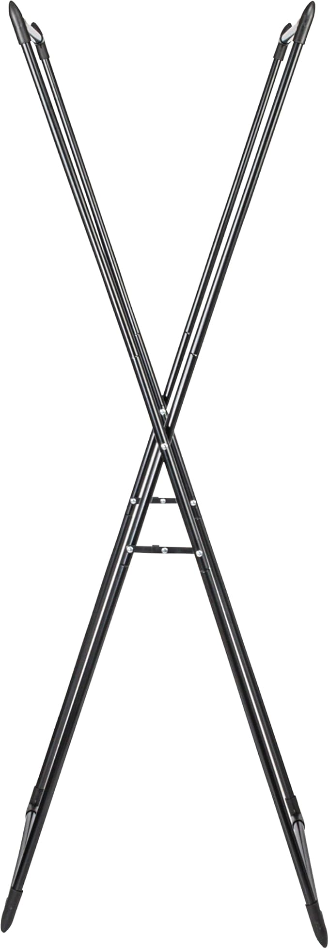 Household Essentials Valet Folding Clothes Rack, Strong Metal X-Frame, Chic - Image 5