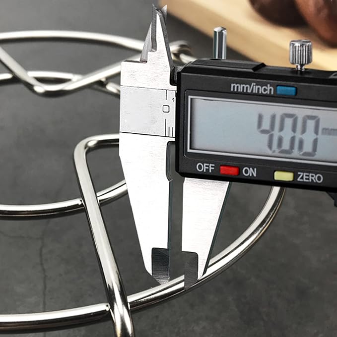 Stainless Steel Steam Rack Set of 3, 7" Tall Heavy Duty Pressure Cooker Trivet Rack Stand - Height 1.2", 2", 2.7"