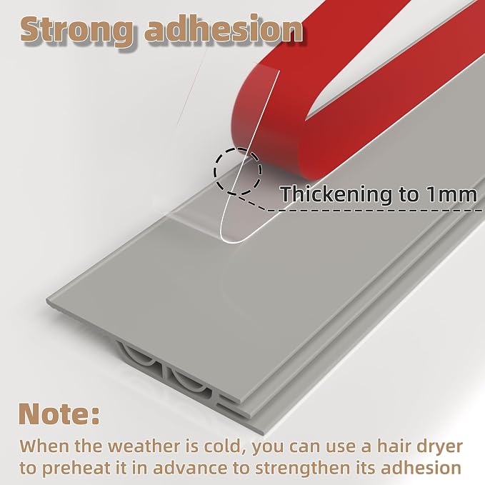 KNEELISA 39" Gray Under Door Draft Stopper Interior - Image 3