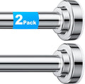TEECK 2 Pack Shower Curtain Rod, 32-80 inch Adjustable Spring Tension Curtain by HOME