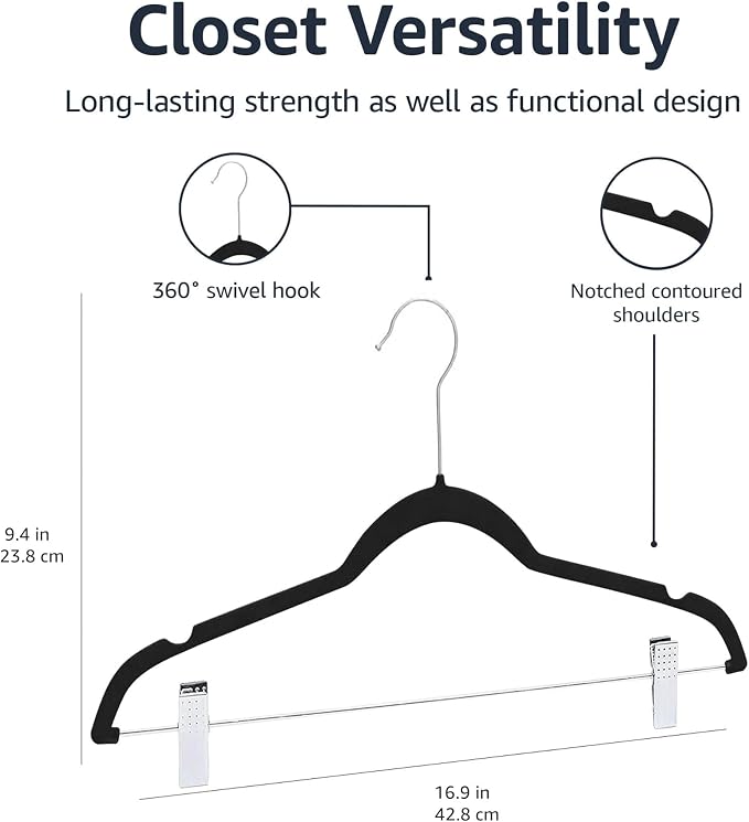 Amazon Basics Velvet Non-Slip Skirt Clothes Hangers - Image 5